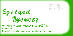 szilard nyemetz business card